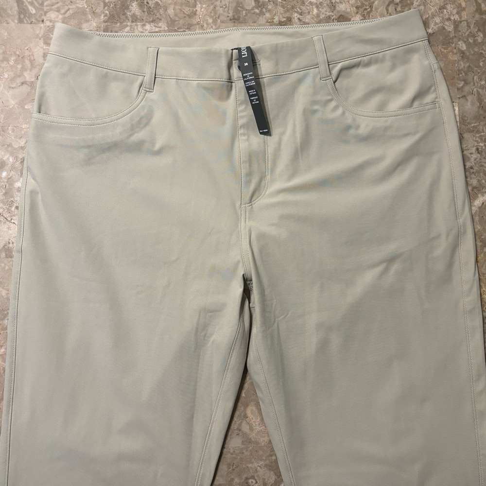 Vuori Meta Pants Mens 36 (fits 37x32) Beige Tan Chino Golf Office Stretch